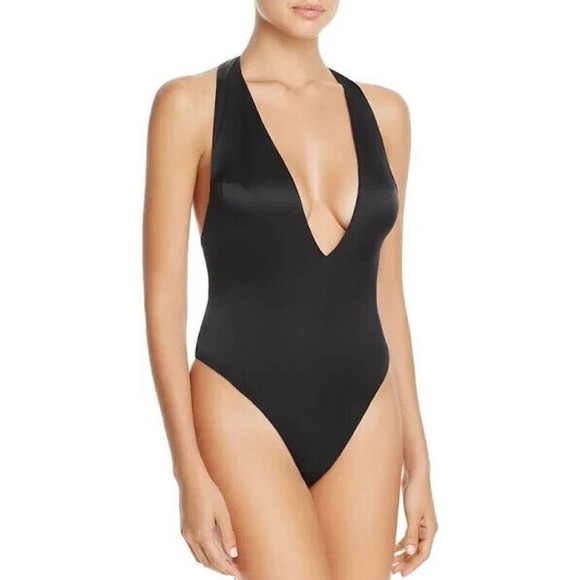FOR LOVE & LEMONS BODYSUIT SWIMSUIT  HALTER TIE SIZE XS - Picture 1 of 9